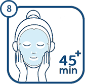 AgeCare ExoMask Pro 8: 45分後にはずし、残った美容液をなじませる